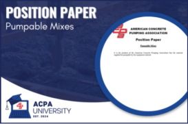 ACPA - Position Paper:  Pumpable Mixes